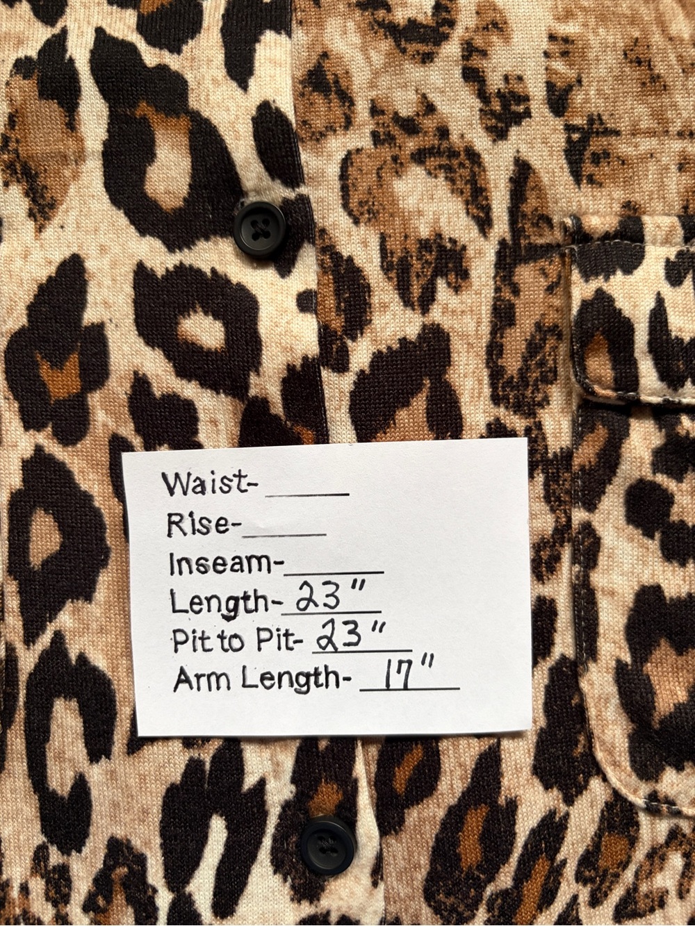 KATE PARK Leopard Print Women’s Button-DownTop/Shirt Jacket-Brown/Black/Beige 63 - Picture 9 of 9